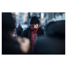Layered up to the eyes – Guillermo Andrade of L.A. streetwear temple FourTwoFour peeks out from his MYKITA sunglasses ERIN at Paris Fashion Week. https://mykita.com/en/sunglasses
