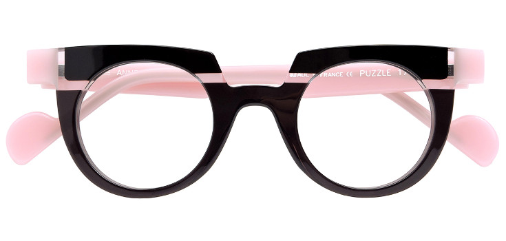 lunettes puzzle rose et noire anne et valentin