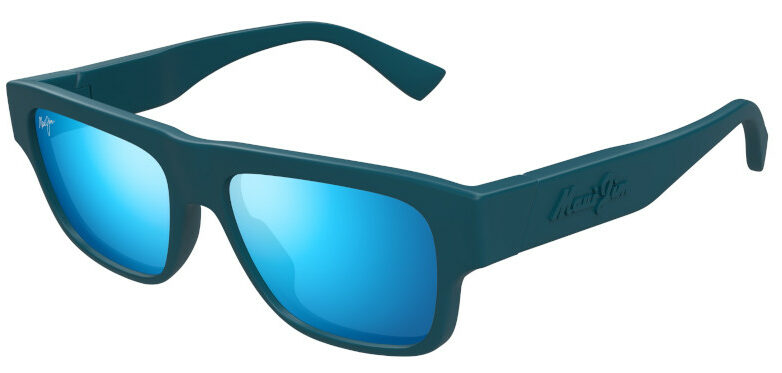 Armature solaire aux verres polarisés et de couleur bleue de la marque Maui Jim, à découvrir chez votre opticien