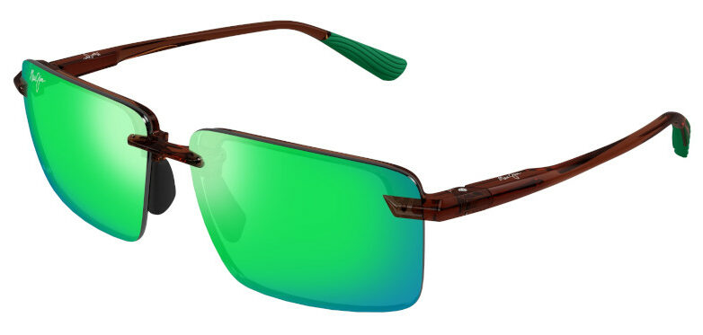 Votre opticien vous présente la marque Maui Jim et ses lunettes de soleil carrées aux verres polarisés.